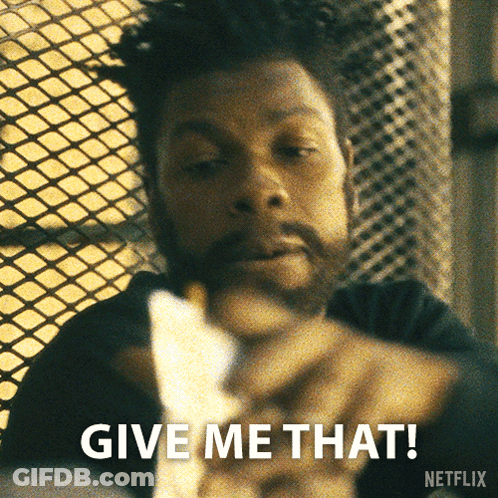 Bearded Man Holding Paper Saying Give Me That GIF