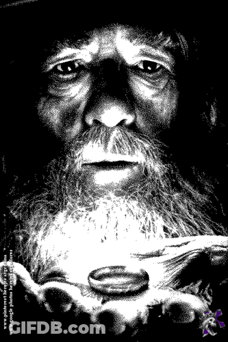 Bearded Man Holding Ring GIF