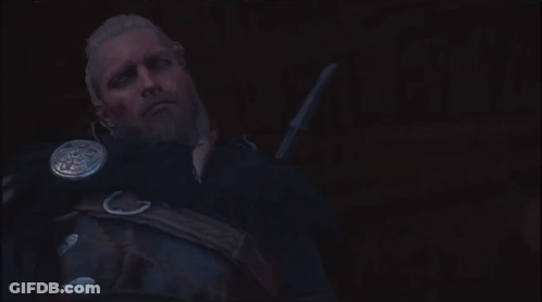 Bearded Man Holding Sword GIF