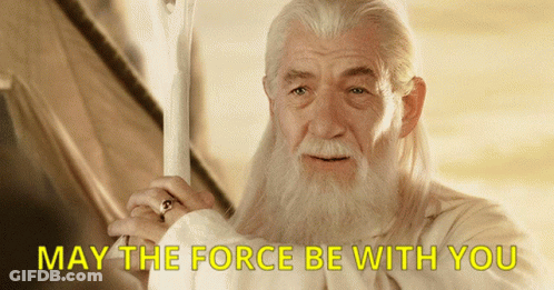 Bearded Man Holding Sword May The Force Be With You GIF