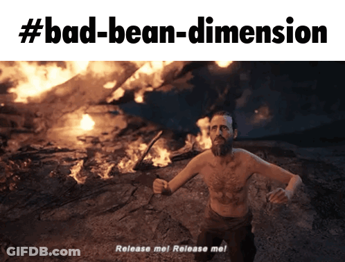 Bearded Man Holding Torch By Fire Saying Release Me GIF
