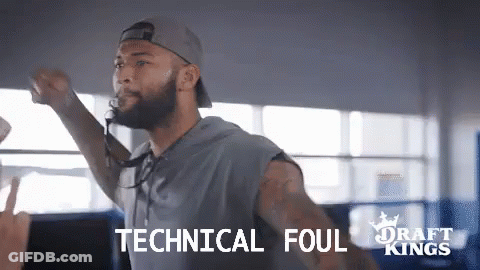 Bearded Man Holding Whistle Technical Foul GIF