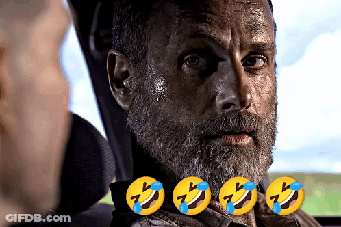 Bearded Man In Back Seat With Smiley Faces GIF