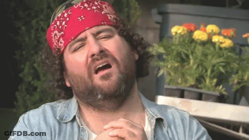 Bearded Man In Bandana And Denim Shirt GIF