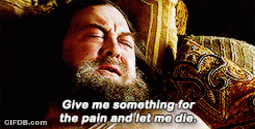 Bearded Man In Bed Says Give Me Something For The Pain And Let Me Die GIF