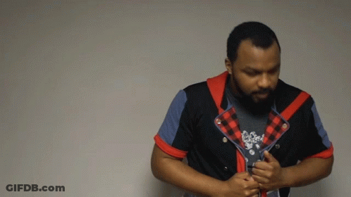 Bearded Man In Black And Red Plaid Shirt GIF