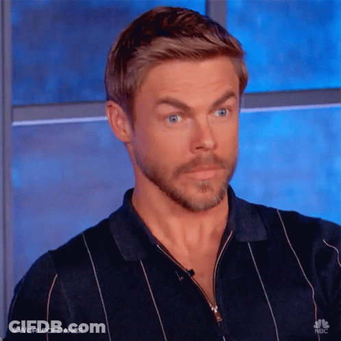 Bearded Man In Black And White Striped Shirt GIF
