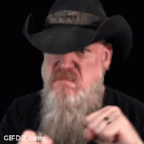 Bearded Man In Black Hat GIF