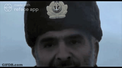 Bearded Man In Black Hat With Anchor GIF