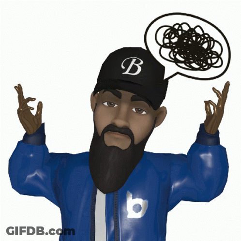 Bearded Man In Black Hat With Letter B GIF