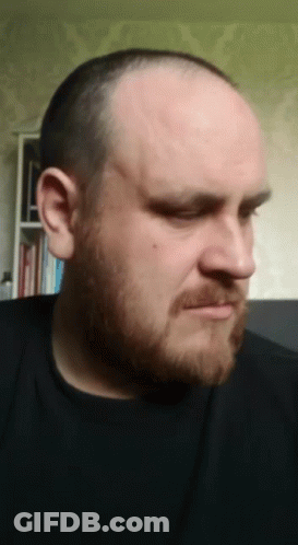 Bearded Man In Black Shirt GIF