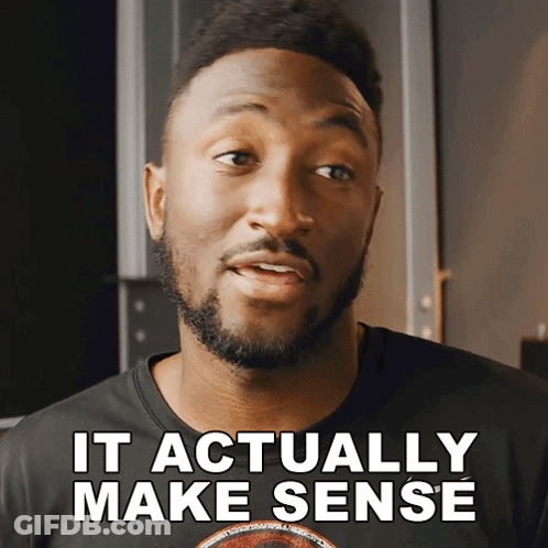 Bearded Man In Black Shirt Saying It Actually Make Sense GIF
