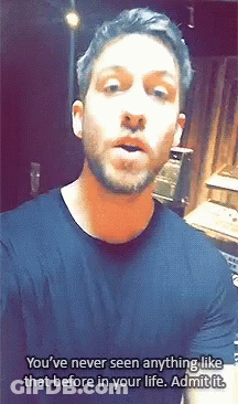 Bearded Man In Black Shirt Saying You've Never Seen Anything Like That GIF