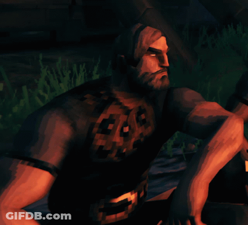 Bearded Man In Black Shirt With Pattern GIF