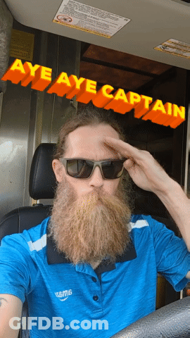 Bearded Man In Blue Amazon Shirt And Sunglasses GIF