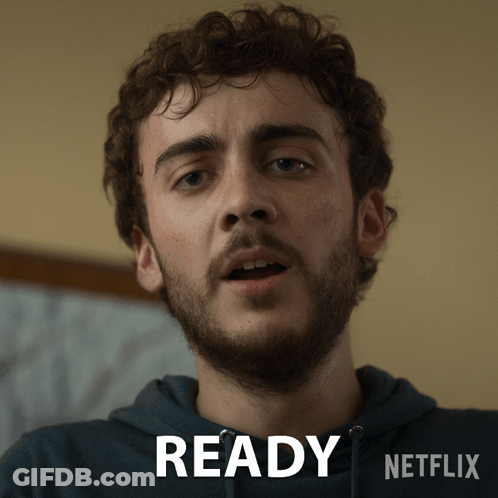 Bearded Man In Blue Hoodie Saying Ready GIF