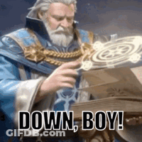 Bearded Man In Blue Robe Holding Book And Circle GIF