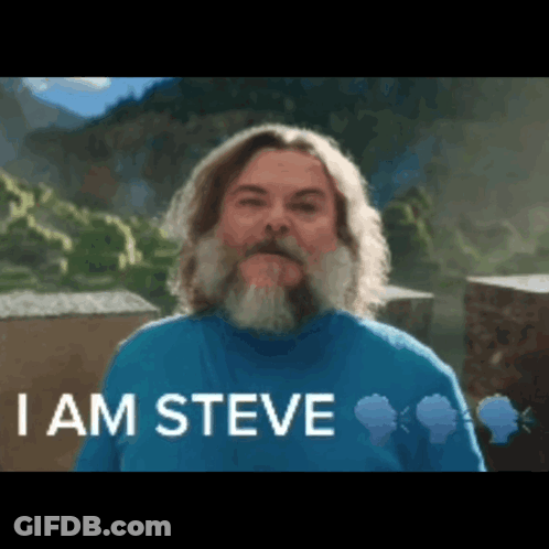 Bearded Man In Blue Shirt I Am Steve GIF