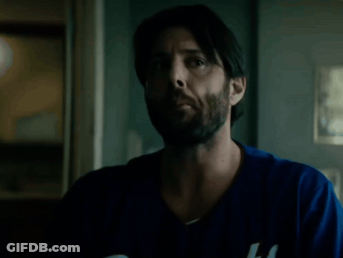 Bearded Man In Blue Shirt Shaving GIF
