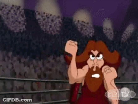 Bearded Man In Boxing Ring GIF