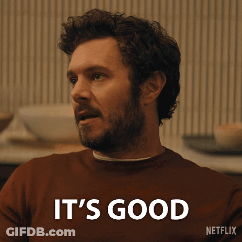 Bearded Man In Brown Sweater Saying It's Good GIF