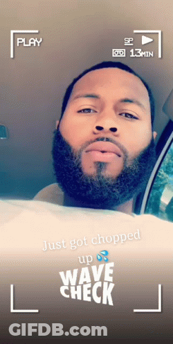 Bearded Man In Car Just Got Chopped Up Wave Check GIF