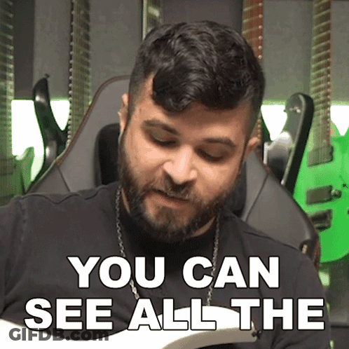 Bearded Man In Chair Saying You Can See All The GIF