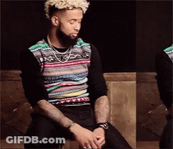 Bearded Man In Colorful Sweater GIF