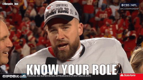 Bearded Man In Conference Champions Hat Saying Know Your Role GIF