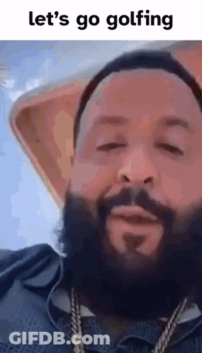 Bearded Man In Cowboy Hat And Necklace Says Let's Go Golfing GIF