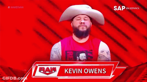 Bearded Man In Cowboy Hat Kevin Owens GIF
