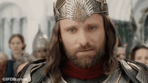 Bearded Man In Crown And Armor GIF