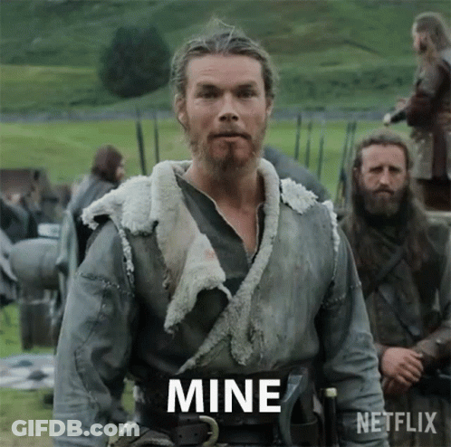 Bearded Man In Field Saying Mine GIF