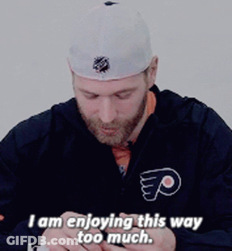 Bearded Man In Flyers Gear Saying I Am Enjoying This Way Too Much GIF