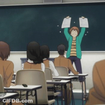 Bearded Man In Front Of Blackboard GIF
