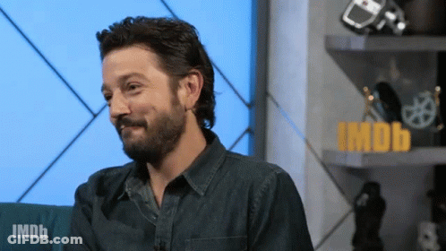 Bearded Man In Front Of IMDb Sign GIF