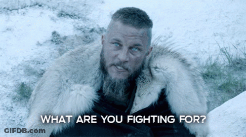 Bearded Man In Fur Coat Asking What Are You Fighting For GIF