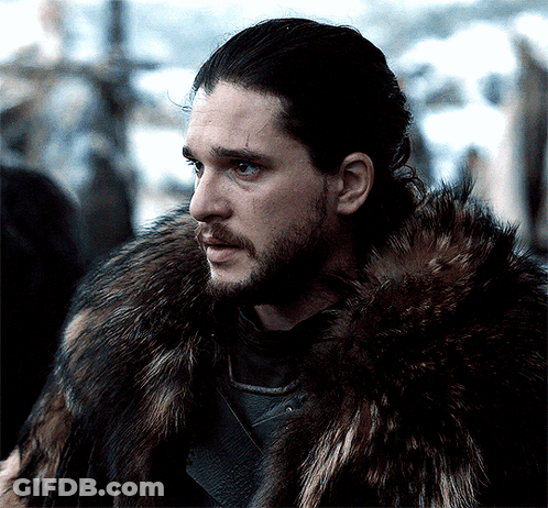 Bearded Man In Fur Coat Looking Sideways GIF