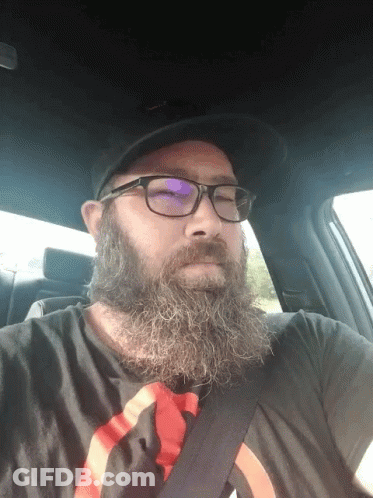 Bearded Man In Glasses And Black Hat GIF
