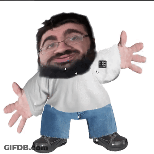 Bearded Man In Glasses And White Shirt Saying T-Shirt GIF