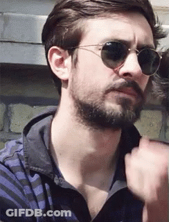 Bearded Man In Green Plaid Shirt Saying G.I. Vine GIF