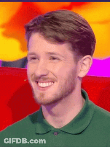 Bearded Man In Green Shirt Smiling GIF