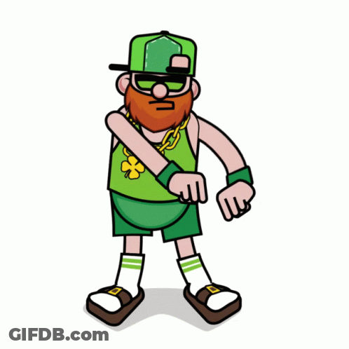 Bearded Man In Green Shorts And Hat GIF