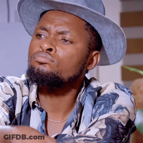 Bearded Man In Hat And Blue Shirt GIF