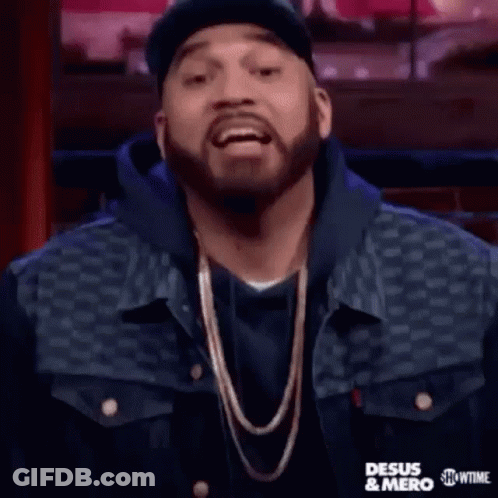 Bearded Man In Hat And Denim Jacket GIF