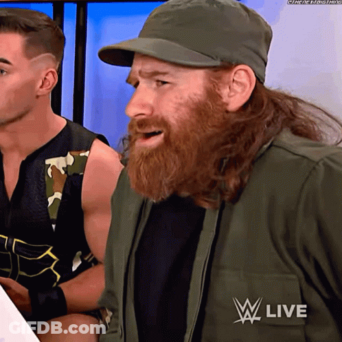Bearded Man In Hat And Jacket Saying W Live GIF