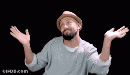 Bearded Man In Hat And Sweater Dancing GIF