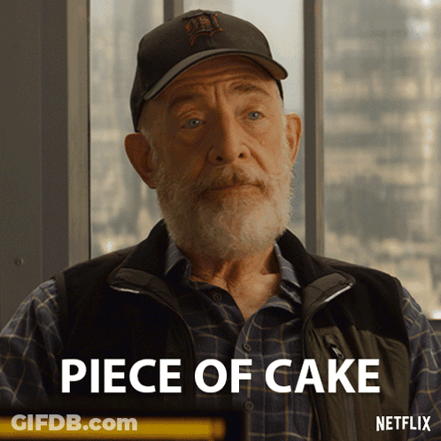 Bearded Man In Hat And Vest Says Piece Of Cake Netflix GIF