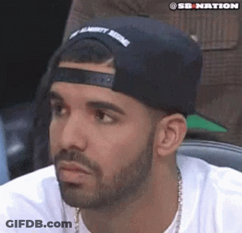Bearded Man In Hat And White Shirt GIF