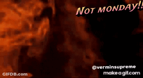 Bearded Man In Hat Saying Not Monday GIF